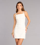 Polished Plans Sleeveless Bow Mini Dress