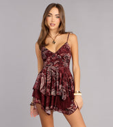 Weekend Flare Paisley Skater Mini Dress