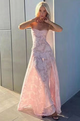 Elegant Jacquard Cami Maxi Dress
