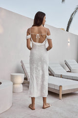 Tropical Tide Maxi Dress White