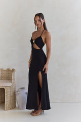 Glory Of Yours Halter Maxi Dress Black