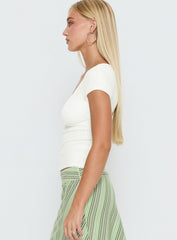 Baseline Cross Over Cap Sleeve Top White