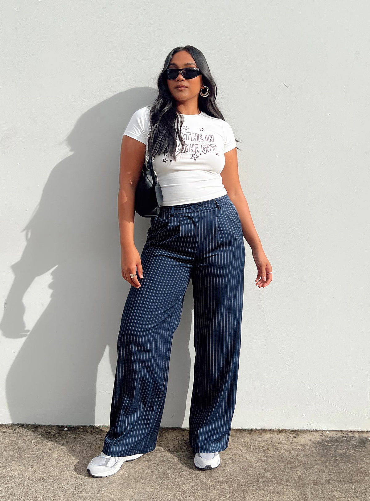Archer Pants Pinstripe Navy