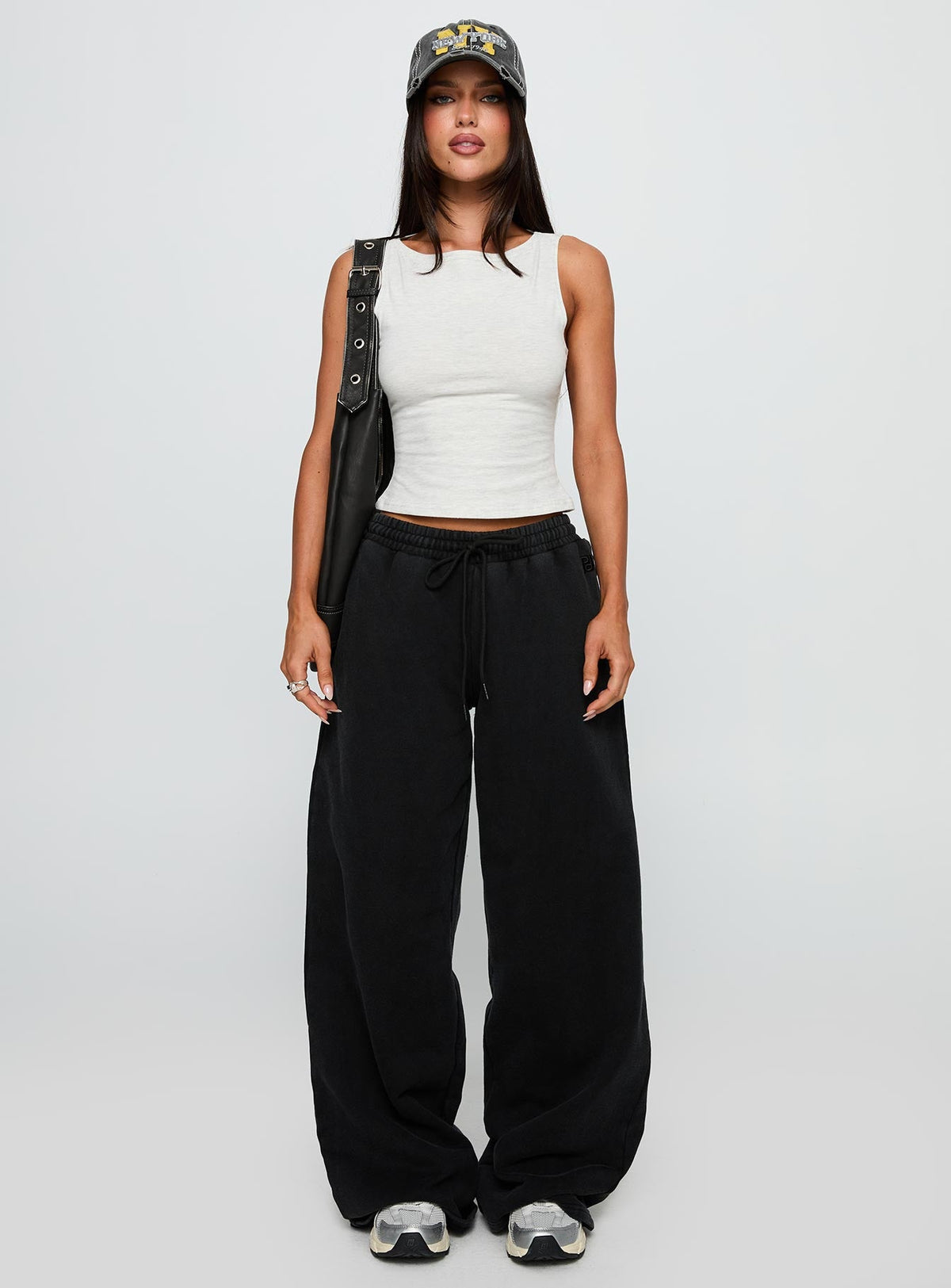 Bleeker High Neck Top Grey Marle
