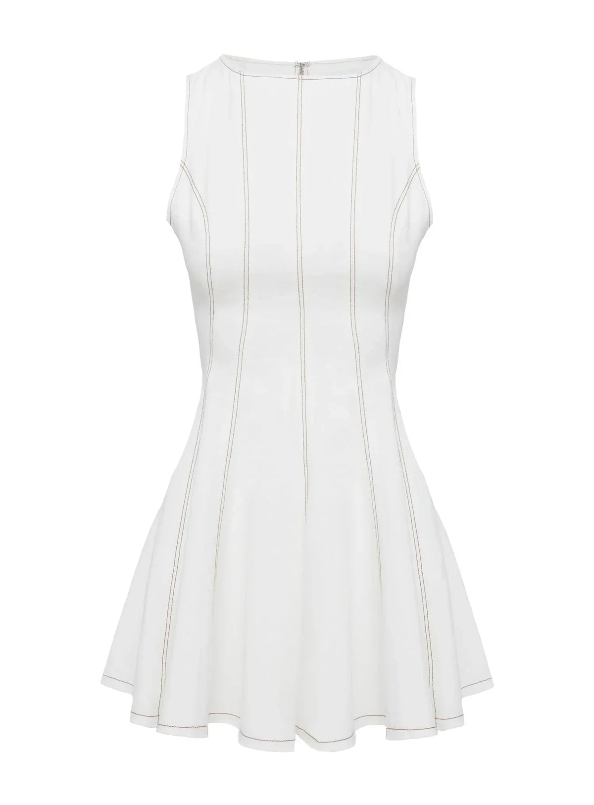 Composure Pleat Mini Dress White