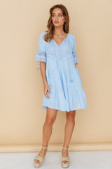 Wave After Wave Dress Blue