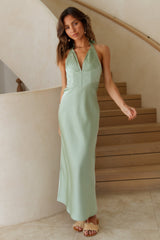 No Hesitating Maxi Dress Green