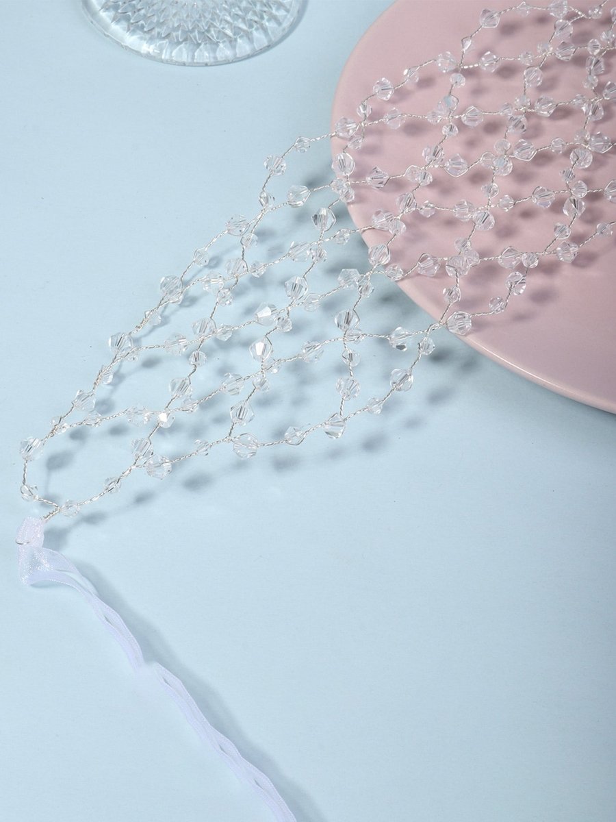 Handcrafted Pearl Mesh Headband