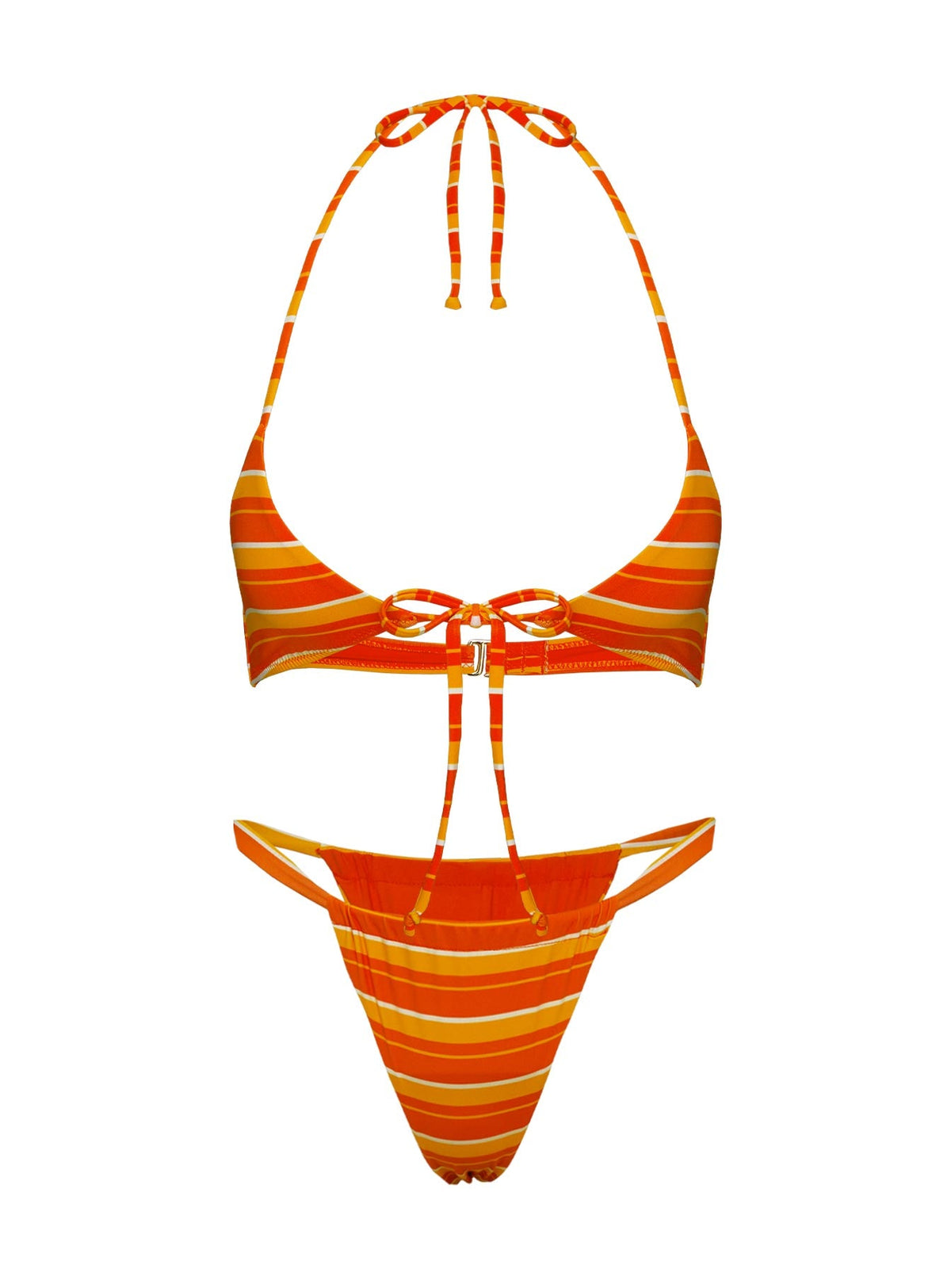 Another Sunny Day Bikini Top Orange Stripe