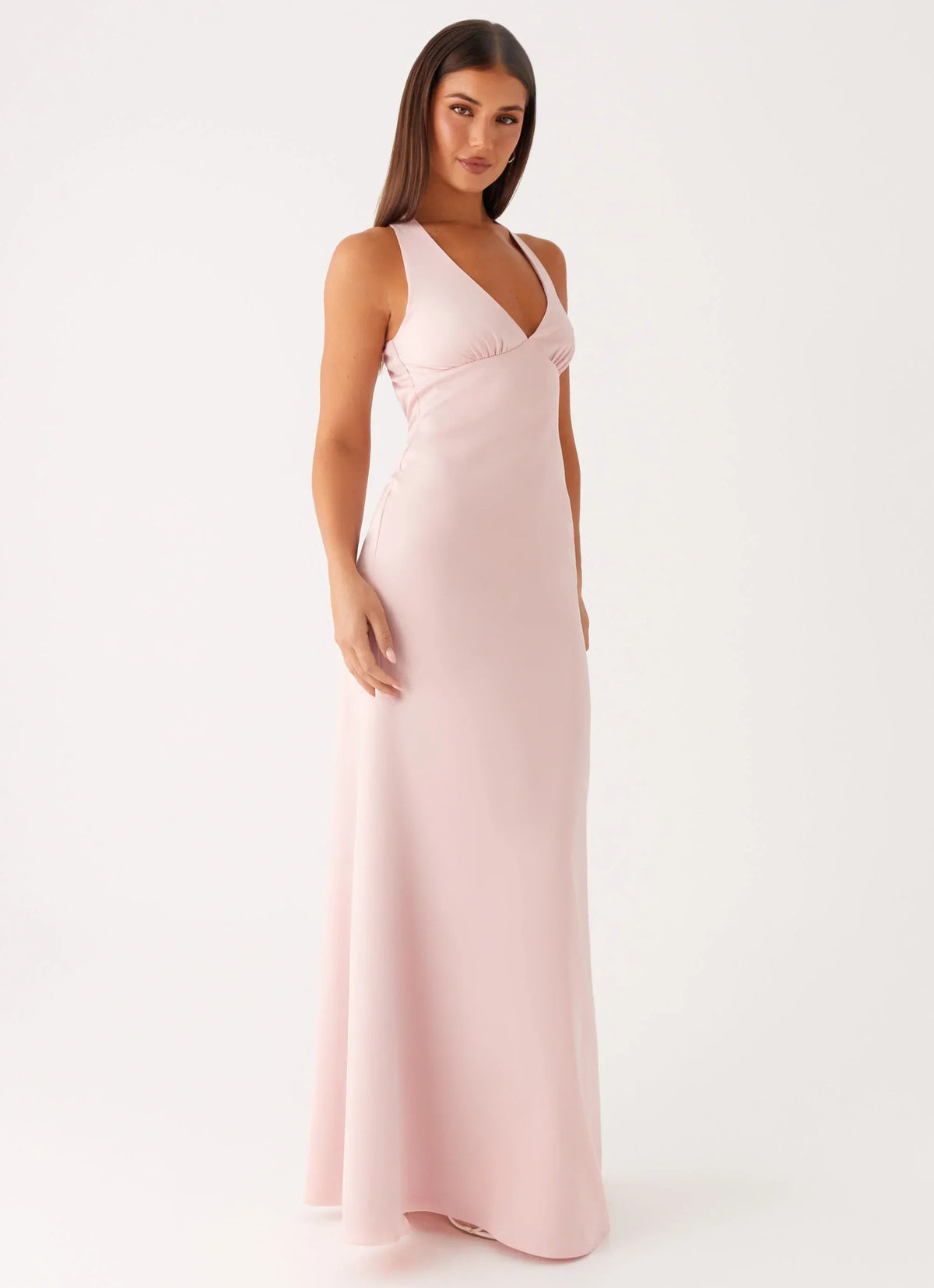 Desi Halterneck Maxi Dress - Pink