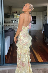 Jacquard Gradient Wave Maxi Dress