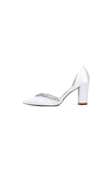 Fuchsia High Heels with Sparkling Crystal Embellishments