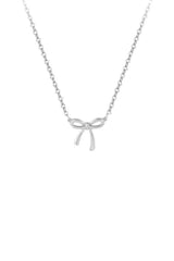 Gold Bow Pendant Necklace