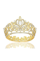 Gold Crystal Crown Accessories Rhinestones