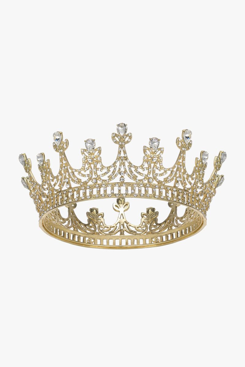 Gold Crystal Rheinstone Queen Crowns