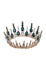 Gold Sparkly Round Crystal Princess Crown