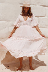 Cowboy Midi Dress Pink