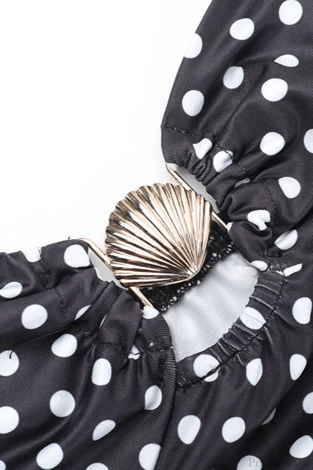 Polka Dot Cami Cutout Slim Maxi Dress