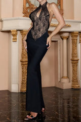 Satin Elegant Wrap Maxi Dress