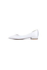 Ivory Flat Shoes with a Sleek Design