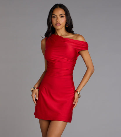 Turn Up The Heat One-Shoulder Mini Dress