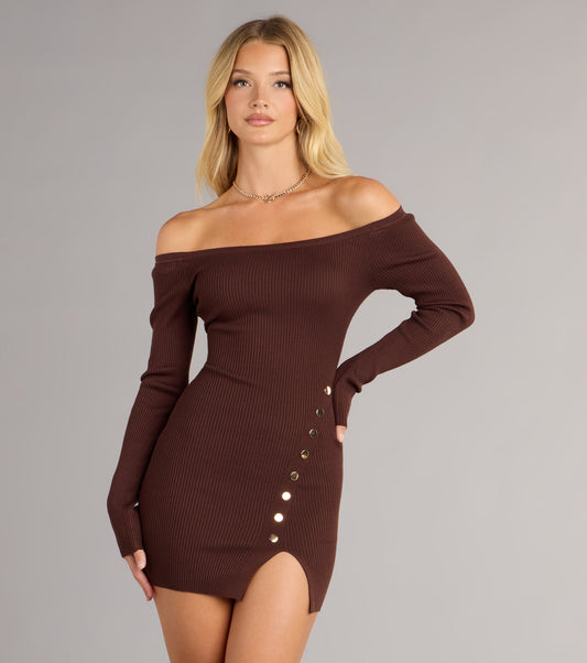 Casually Flirty Off-The-Shoulder Mini Dress