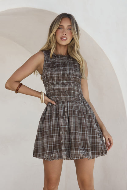 Sunrise Escapade Mini Dress Juno Check