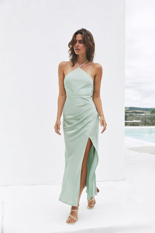 Summer's Embrace Midi Dress Sage