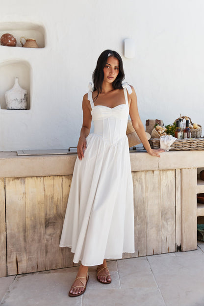 December Dawn Midi Dress White