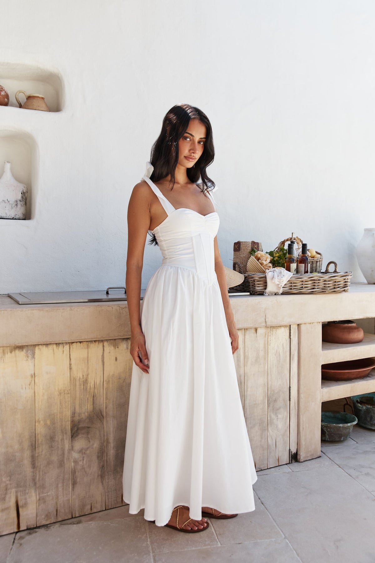 December Dawn Midi Dress White