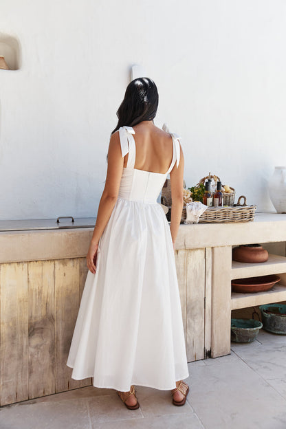 December Dawn Midi Dress White