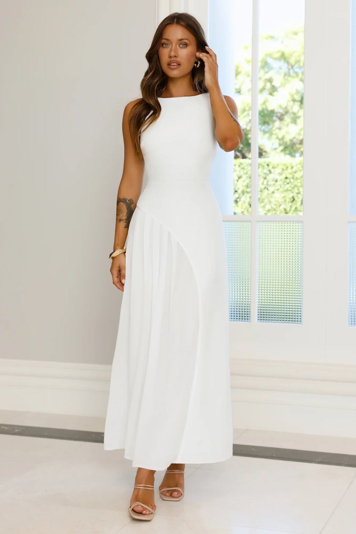 Strut With Style Maxi Dress White