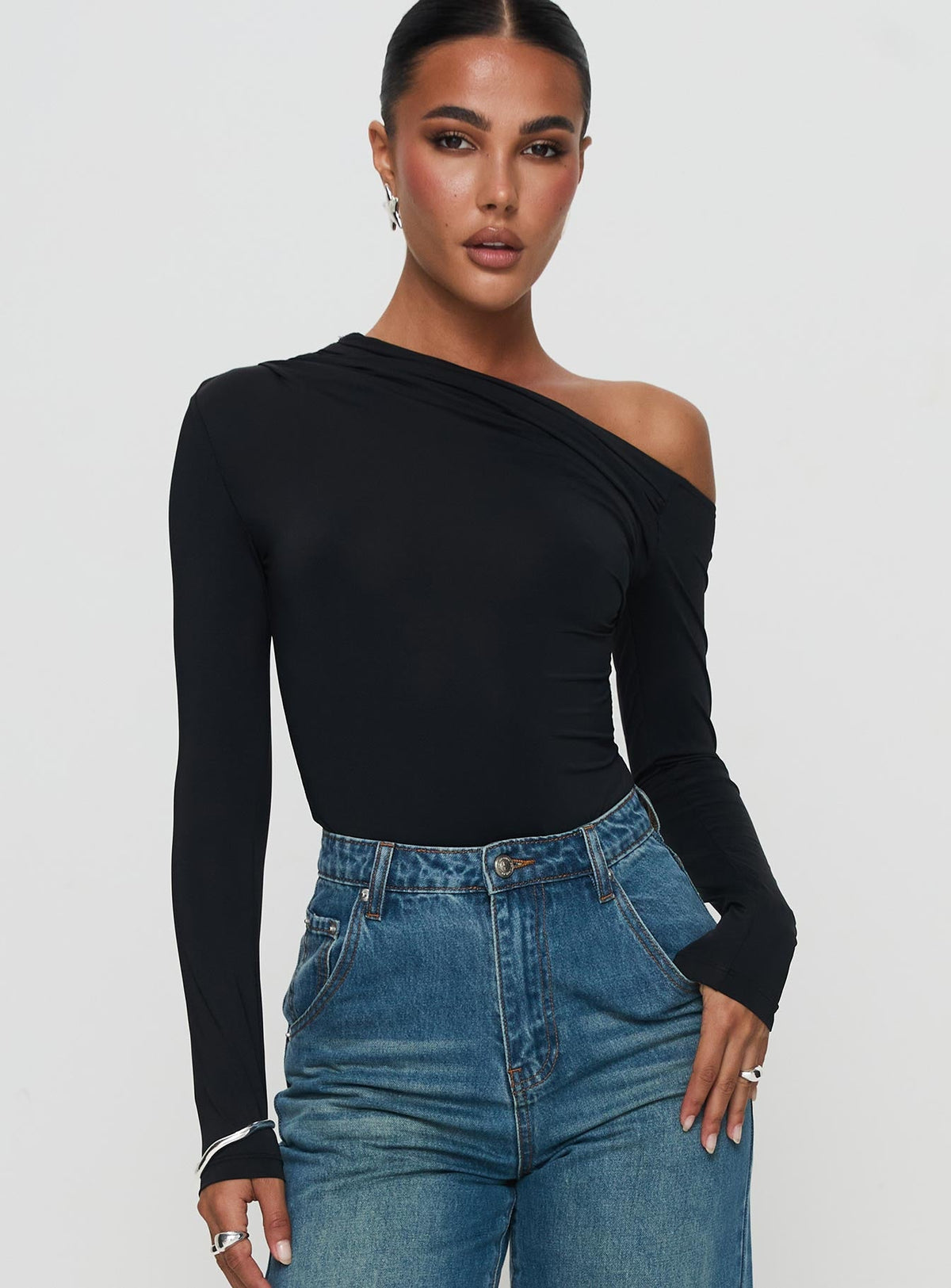 Antilles One Shoulder Bodysuit Black