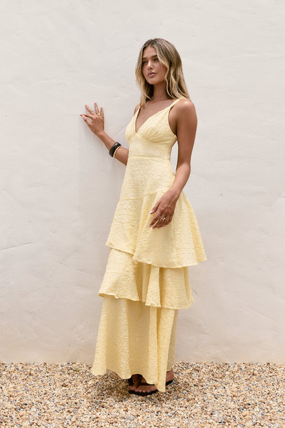 Oh Sunflower Dreams Maxi Dress Yellow
