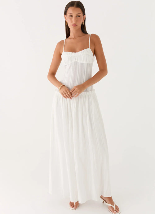 Jacinda Drop Waist Maxi Dress - Ivory