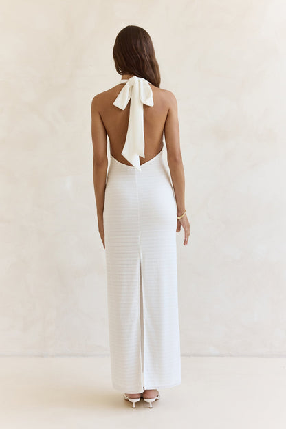 Chic By Day Halter Maxi Dress White