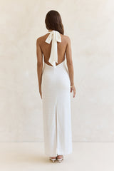 Chic By Day Halter Maxi Dress White