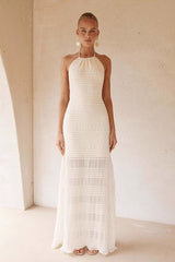 Solid Chiffon Ruched Waist Tie Sexy Maxi Dress