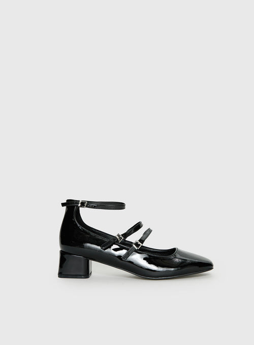 Berta Heels Black Patent