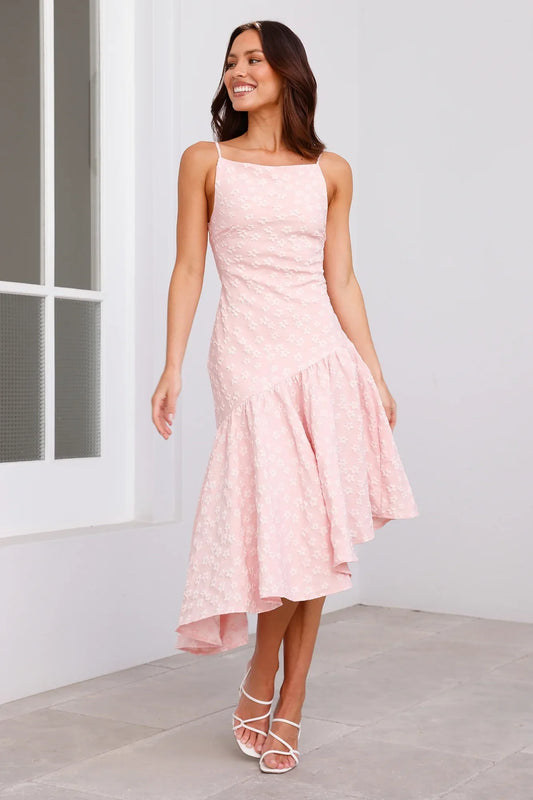 Delicacies Midi Dress Pink