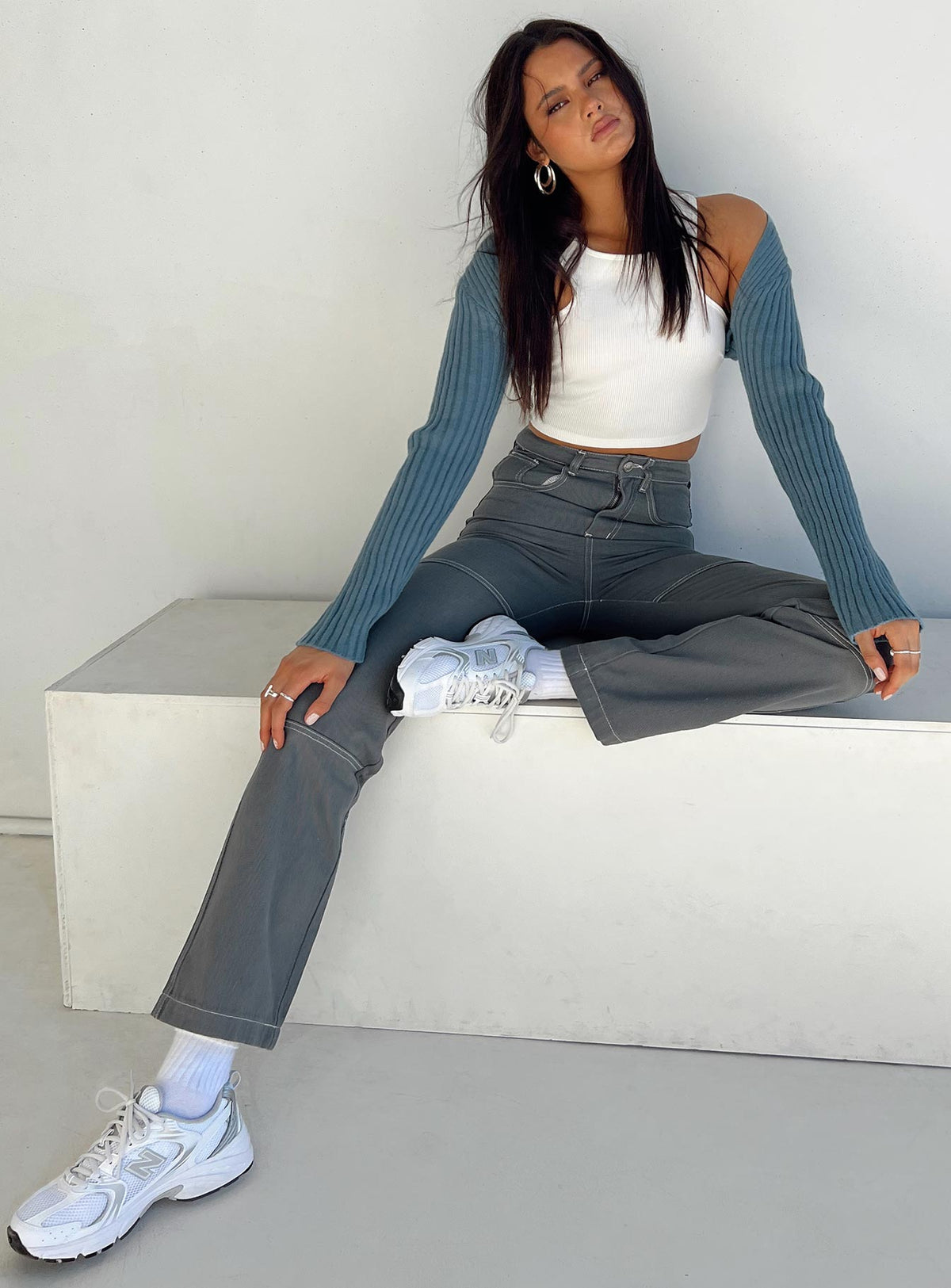 Aytan Bolero Sweater Slate