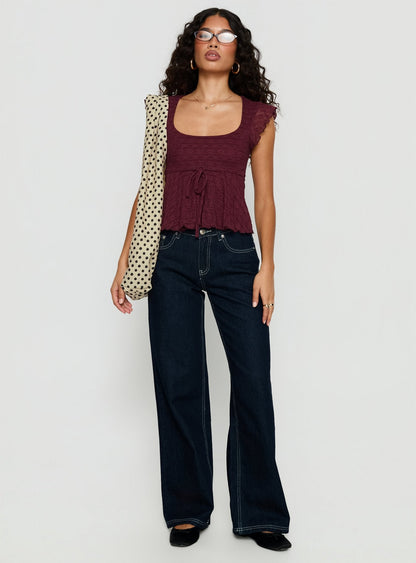 Auroraah Frill Top Cherry