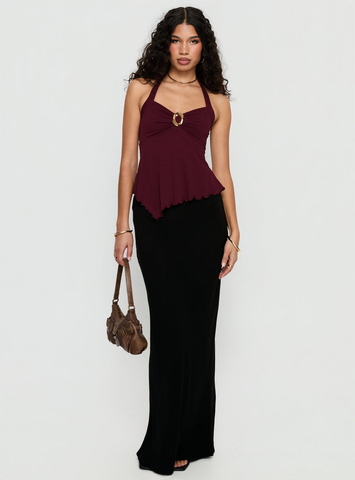 Attina Hardware Detail Top Plum