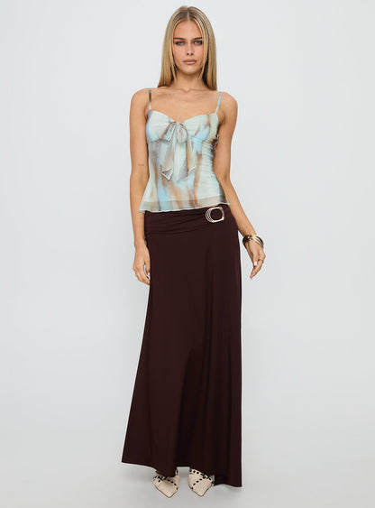 Bloomsbury Top Blue / Brown