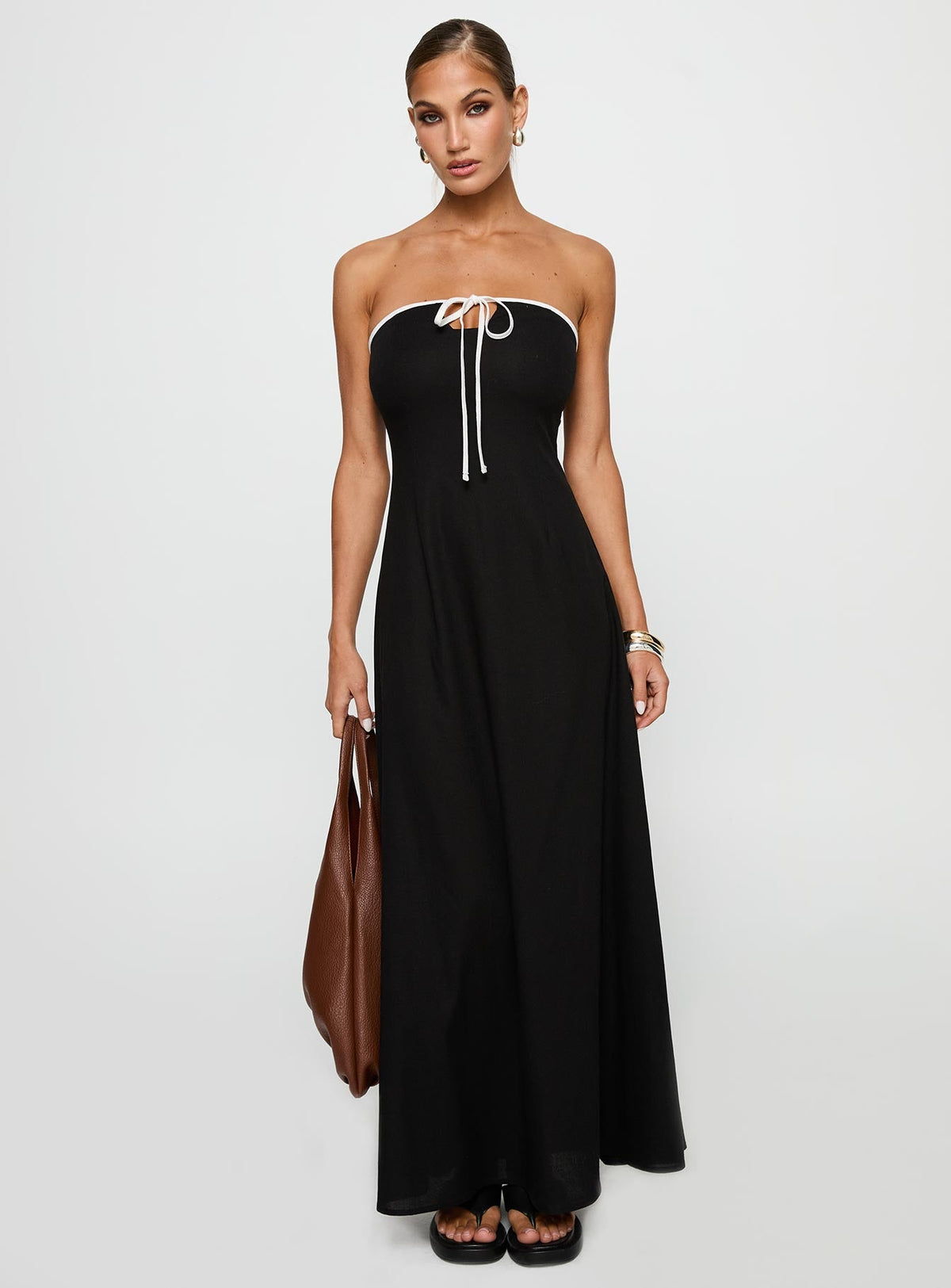 Bijou Strapless Maxi Dress Black