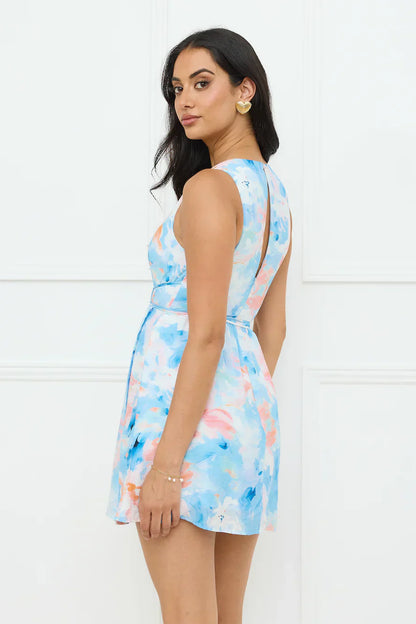 Dreamy Dusk Mini Dress Blue