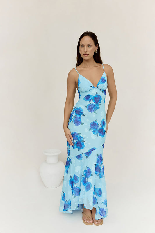 Shine Bright Maxi Dress Blue