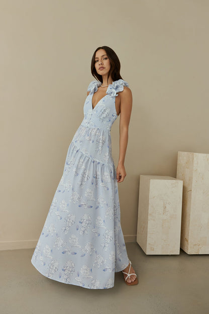 Pretty Smile Maxi Dress Blue