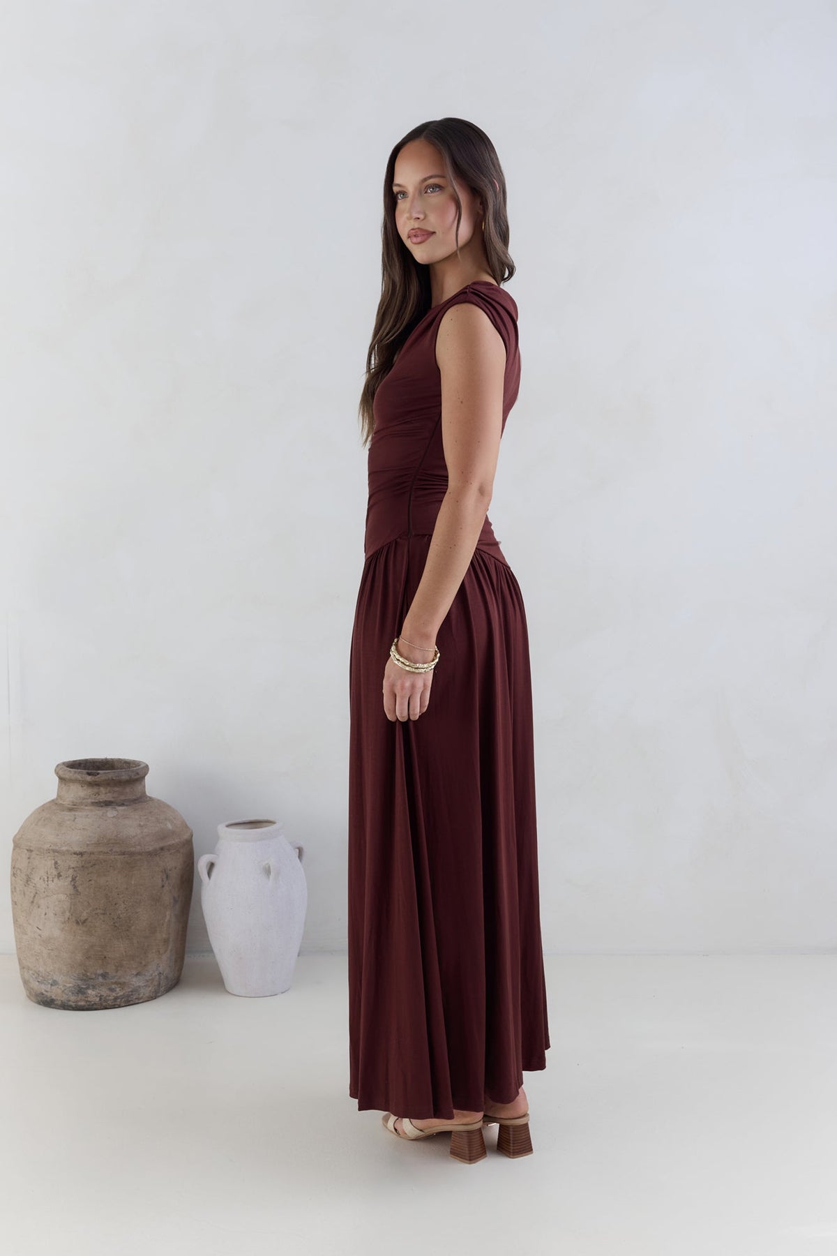 Soluna Maxi Dress Brown