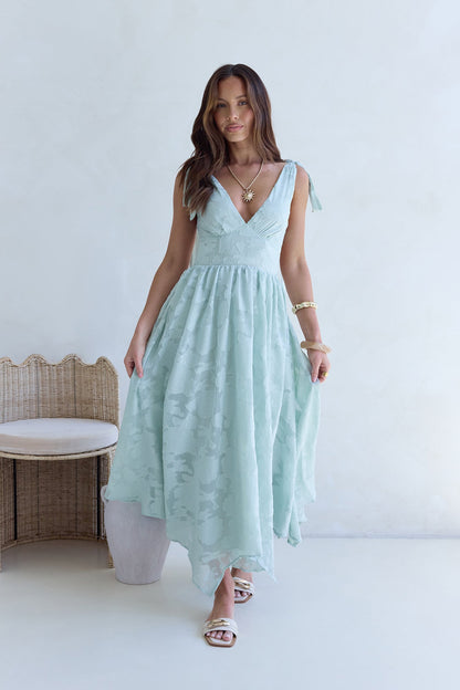 Golden Night Maxi Dress Sage